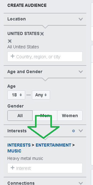 Once the source is chosen, one has to set the demographic details.